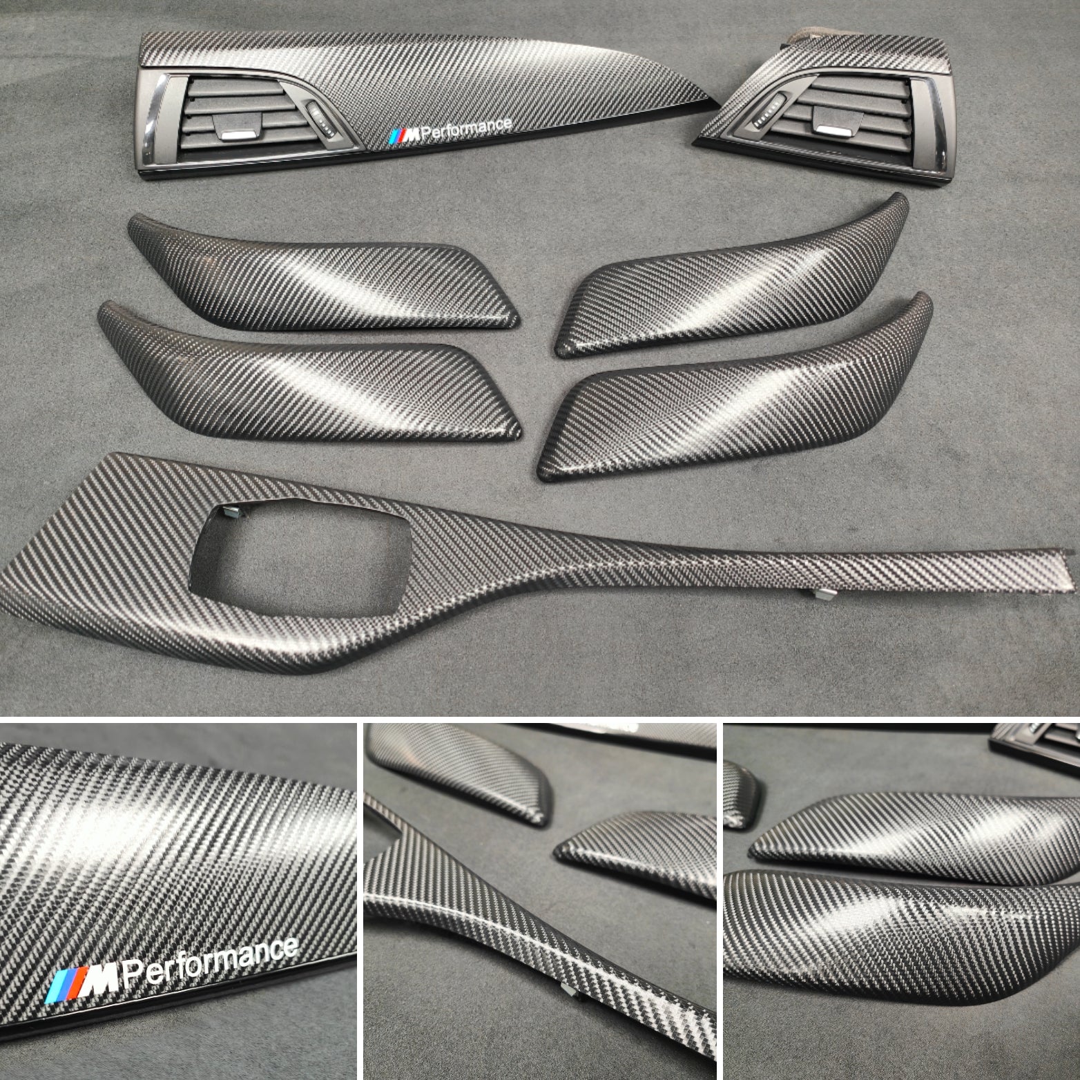 BMW F20 INTERIOR TRIM SET - 4D CARBON / GLOSS BLACK ACCENT